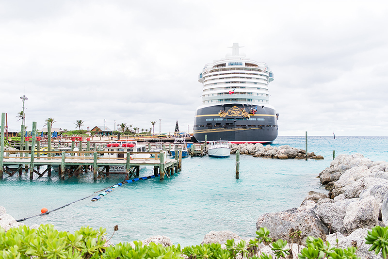 Disney Cruise Ship at Castaway Cay