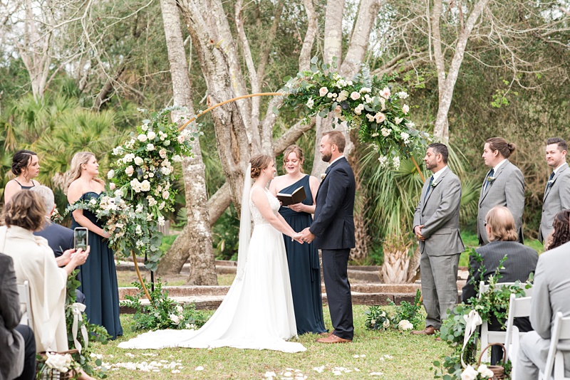 Outdoor ceremony at Howell Park in Atlantic Beach, Florida