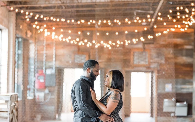 Elegant Engagement Session at the Glass Factory