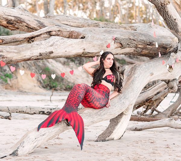 Mary The Mermaid | Valentine’s Day Inspired Session at Driftwood Beach