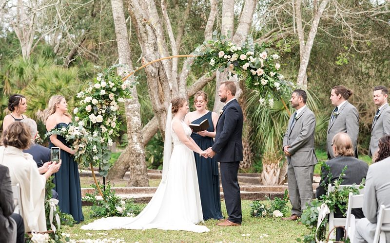 Outdoor ceremony at Howell Park in Atlantic Beach, Florida