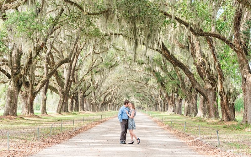 Engagement Photos at Wormsloe Historic Site